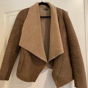 Vince Genuine Shearling Cascade collar jacket coat